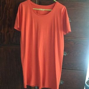 Orange shirt dress